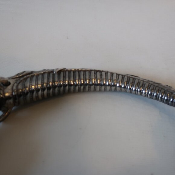 Authentic YSL Yves Saint Laurent Black Suede Mombasa Silver Horn Hobo Handbag - Picture 7 of 16